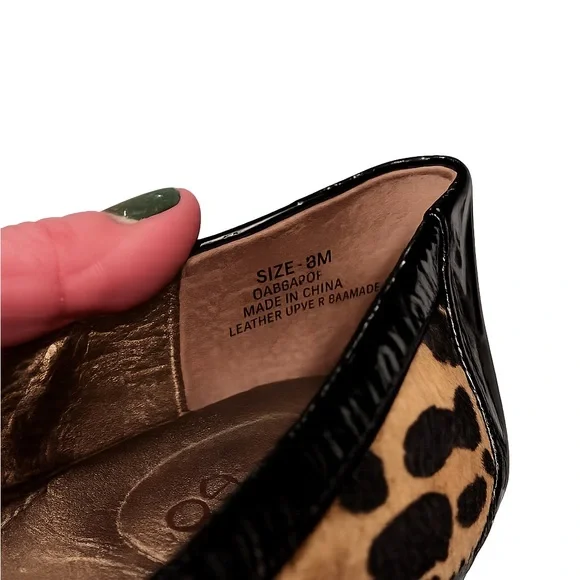 Me Too Leopard Print Heels Women’s Size 8M Chunky Block Heel Pumps - Picture 3 of 6